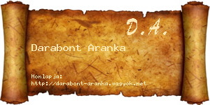 Darabont Aranka névjegykártya